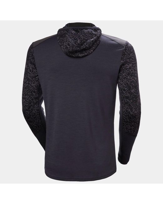 Helly Hansen Blue Lifa Merino Midweight Balaclava Hoodie for men