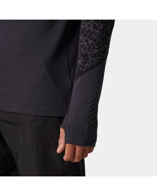 Helly Hansen Blue Lifa Merino Midweight Balaclava Hoodie for men