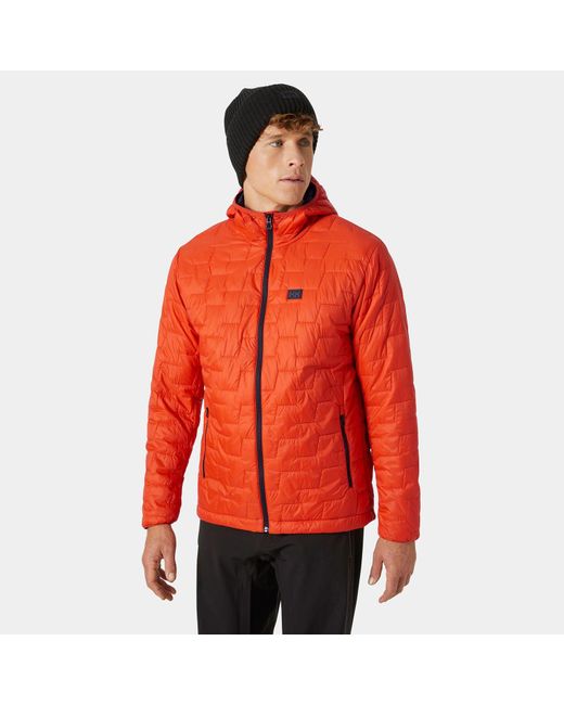 Helly Hansen Red Lifaloft Hooded Lightweight Insulator Jacket Orange for men