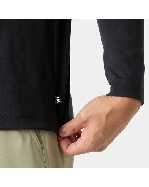 Helly Hansen Black Skog Graphic Long Sleeve Tee for men