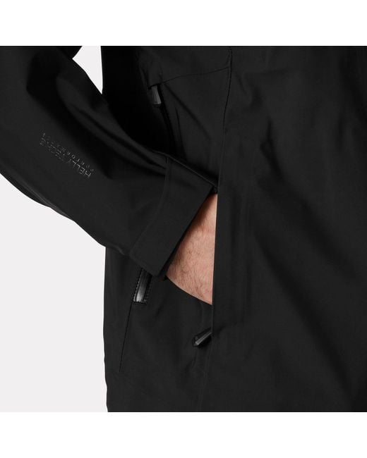 Alpha Long Shell Jacket Hombre Helly Hansen de hombre de color Black