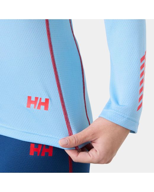 Helly Hansen Blue Lifa Active Crew Lightweight Base Layer