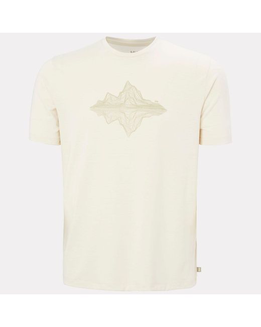 Helly Hansen White Skog Recycled Graphic T-Shirt for men
