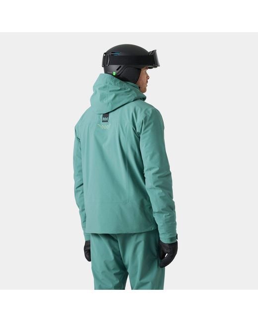 Helly Hansen Green Alpha Lifaloft Lightweight Ski Jacket for men