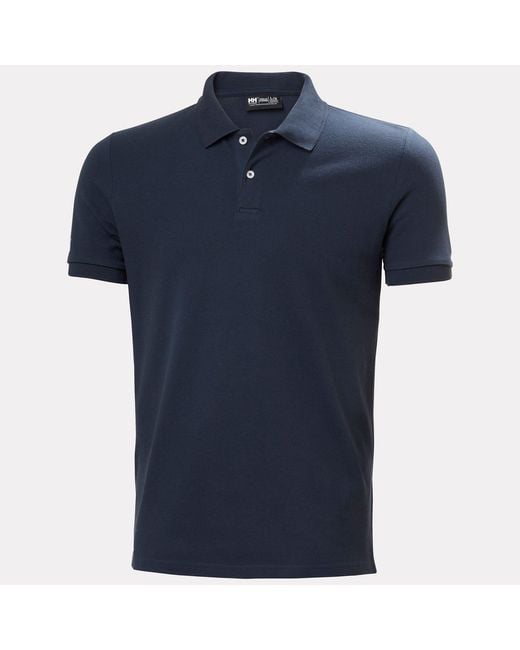 Helly Hansen Blue Crew Polo Pique for men