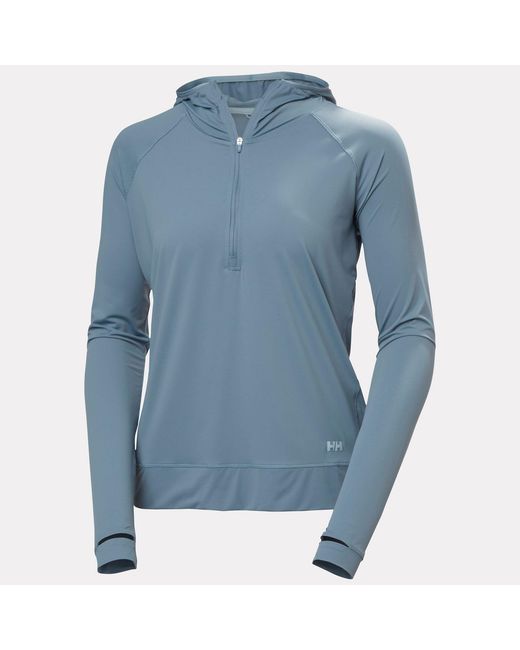 Helly Hansen Blue Shine Solen Half-Zip Sun Hoodie