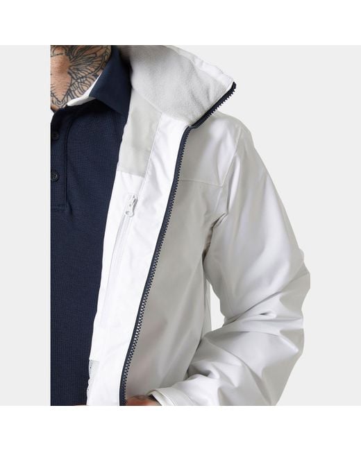 Helly Hansen White Crew Hooded Jacket 2.0 for men