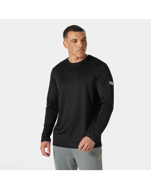 Helly Hansen Black Tech Crew Long Sleeve 2.0 for men