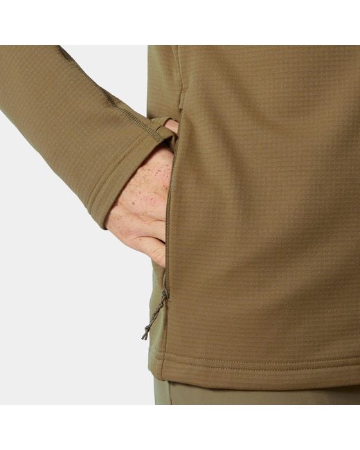 Helly Hansen Green Versalite Hooded Fleece Jacket for men