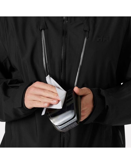 Alpha Long Shell Jacket Hombre Helly Hansen de hombre de color Black