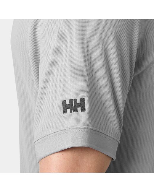 Helly Hansen Gray Crewline Quick-Dry Performance Polo for men