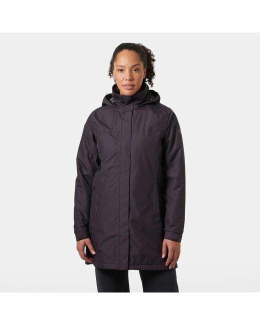 Helly Hansen Blue Aden Long Insulated Rain Coat