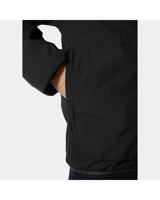 Helly Hansen Black Ervik Insulated Rain Jacket for men