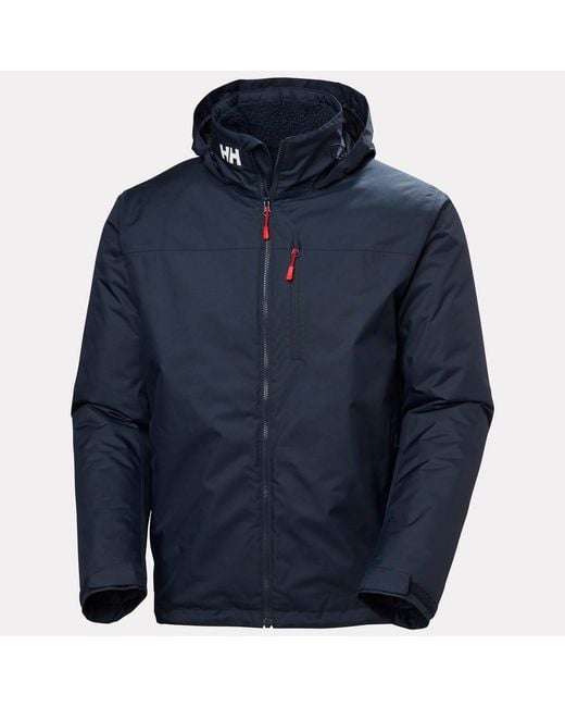 Helly Hansen Blue Crew Hooded Pile Jacket for men