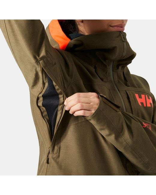 Helly Hansen Green Powderqueen 3.0 Durable Ski Jacket