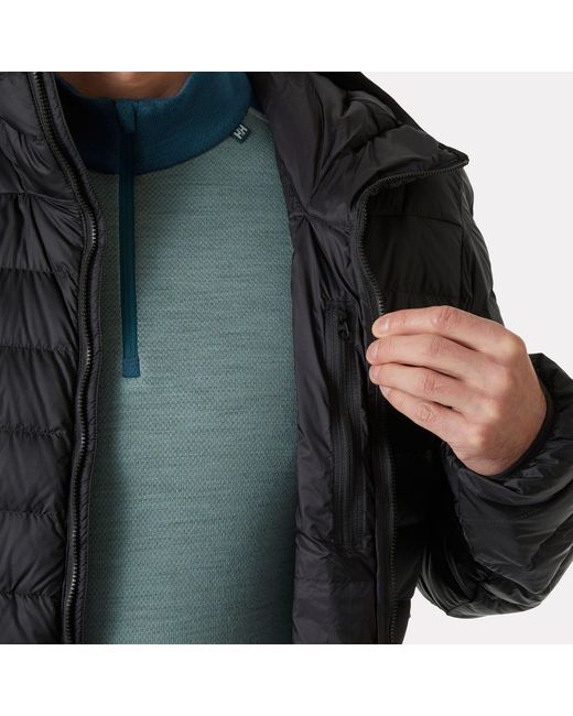 Helly Hansen Black Verglas Hooded Down Jacket 2.0 for men