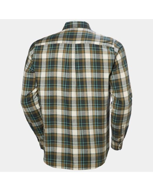 Helly Hansen Green Lokka Organic Flannel Shirt for men