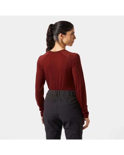 Helly Hansen Red Durawool Crew Long Sleeve