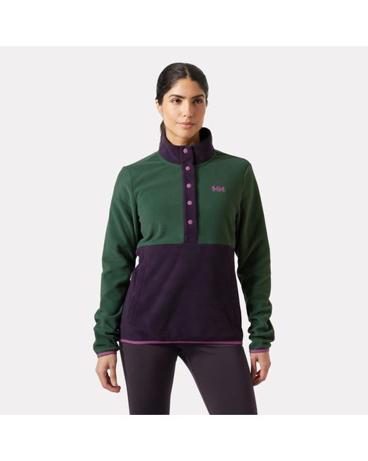 Helly Hansen Green Daybreaker Snap Fleece Pullover