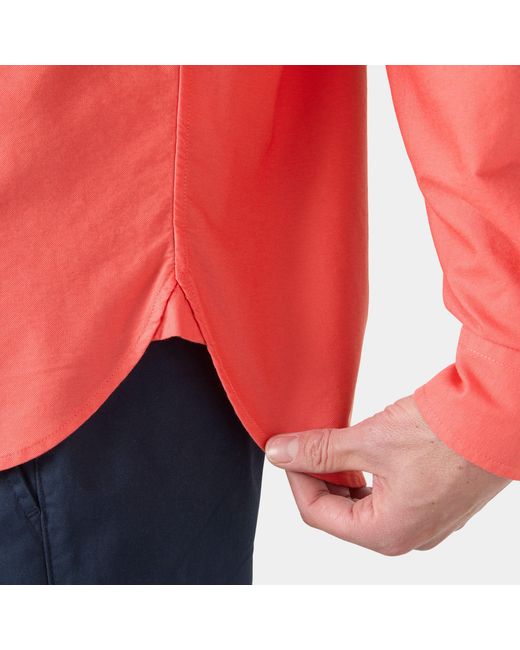 Helly Hansen Red Shore Long Sleeve Shirt for men