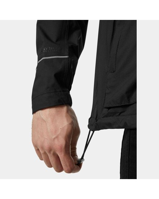 Helly Hansen Black Fast Light Rain Jacket for men