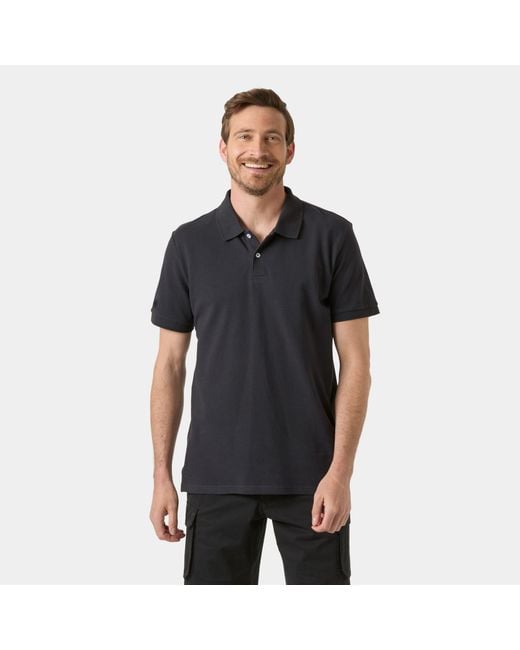 Helly Hansen Black Crew Polo Pique for men