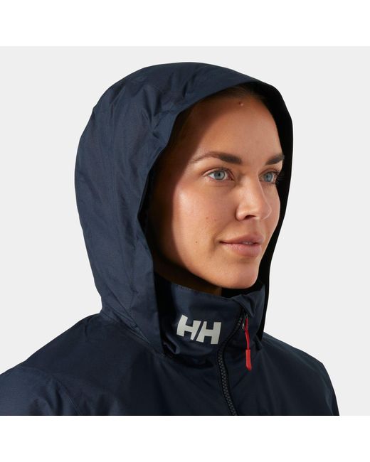 Crew Hooded Pile Jacket Helly Hansen de color Blue