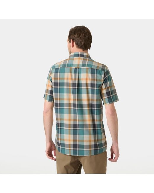 Helly Hansen Blue Fjord Quick-Dry Short-Sleeve Shirt 2.0 for men