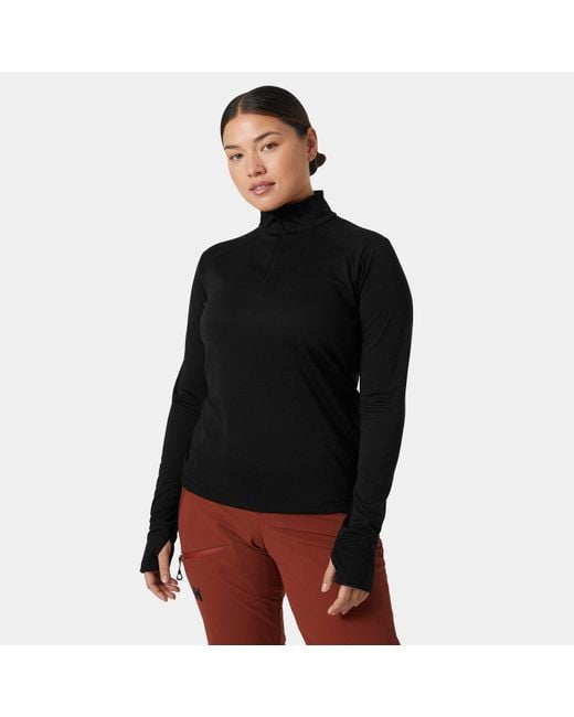 Helly Hansen Black Lifa Tech Lite Half-Zip T-Shirt
