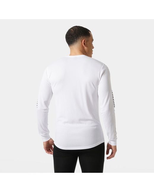 Helly Hansen White Hh Lifa Stripe Crew Ski Base Layer for men