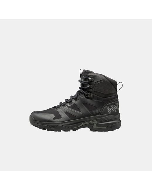 Helly Hansen Black Ascender Mid Helly Tech Waterproof Hiking Boots for men