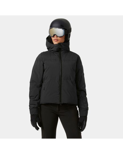 Helly Hansen Nora Short Puffy Ski Jacket in Black | Lyst