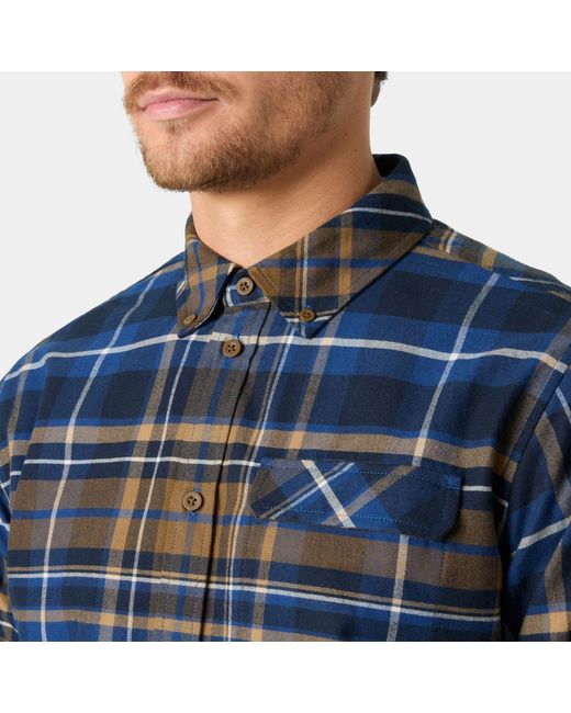Helly Hansen Blue 'Classic Check Long Sleaves Flannel Shirt for men
