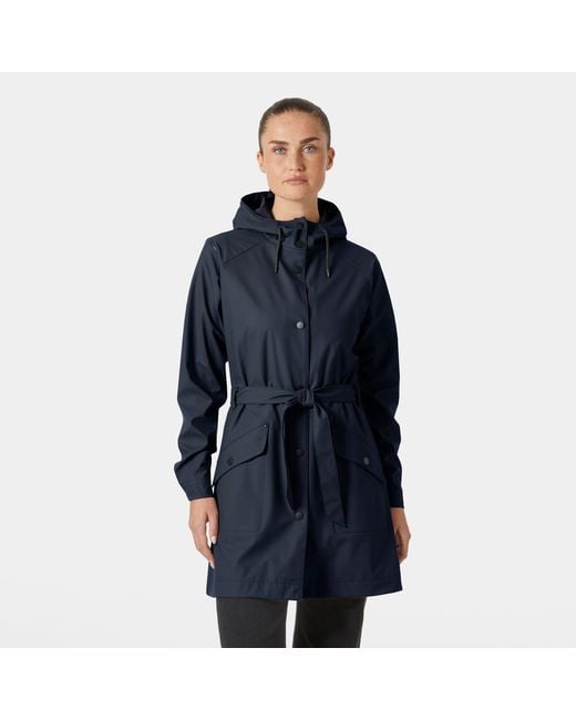 Helly Hansen Blue Lyness Ii Retro 3/4 Length Rain Coat