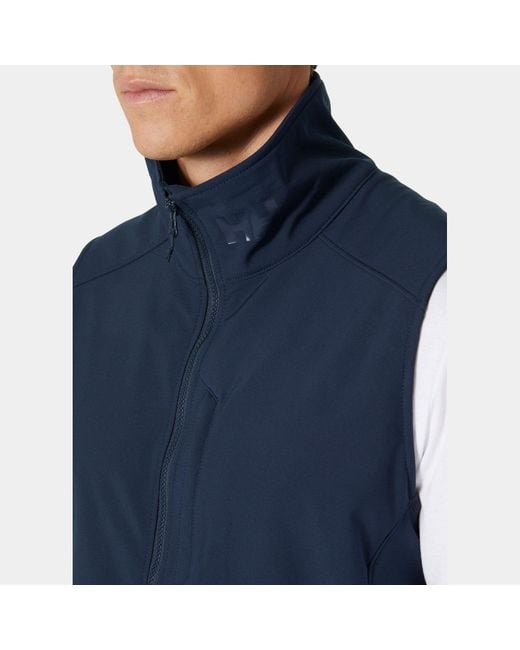 Helly Hansen Blue Paramount Windproof Softshell Vest for men