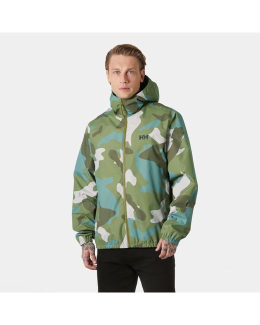 Helly Hansen Green Core Graphic Rain Jacket for men