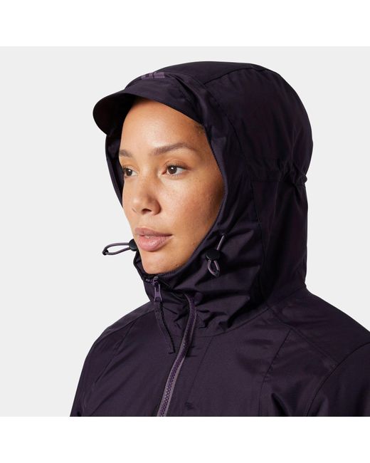 Helly Hansen Blue Aden Long Insulated Rain Coat for men