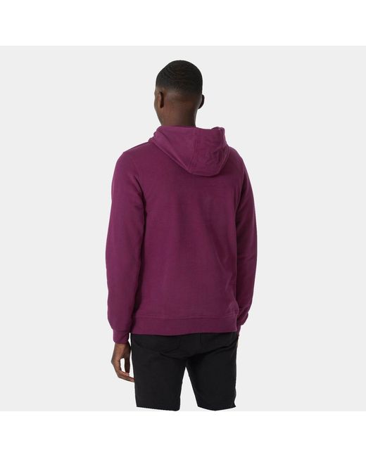 Helly Hansen Purple Hh Box Classic Cotton Hoodie for men
