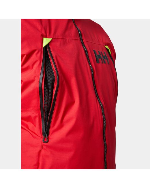 Helly Hansen Red Aegir H2Flow Midlayer Sailing Jacket