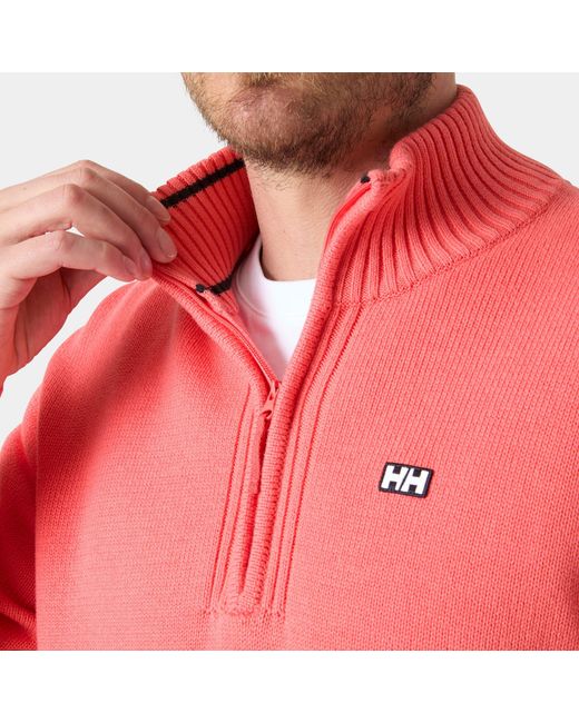 Helly Hansen Red Smoegen Half-Zip Sweater for men