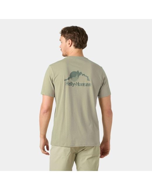 Helly Hansen Green Nord Graphic T-Shirt for men