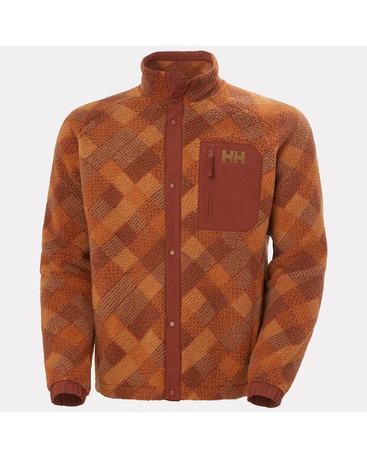 Helly Hansen Brown Panorama Printed Pile Snap for men
