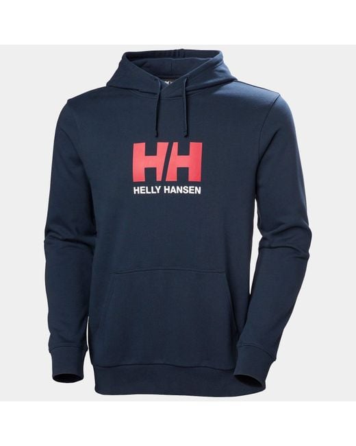 Helly Hansen Blue Hh Logo Hoodie for men