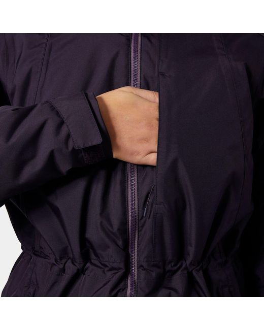 Helly Hansen Blue Aden Long Insulated Rain Coat for men