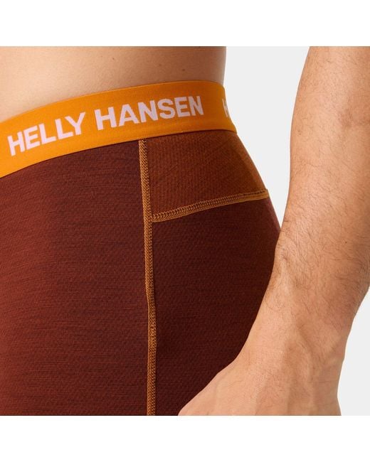 Helly Hansen Red Lifa Merino Midweight Winter Pants for men