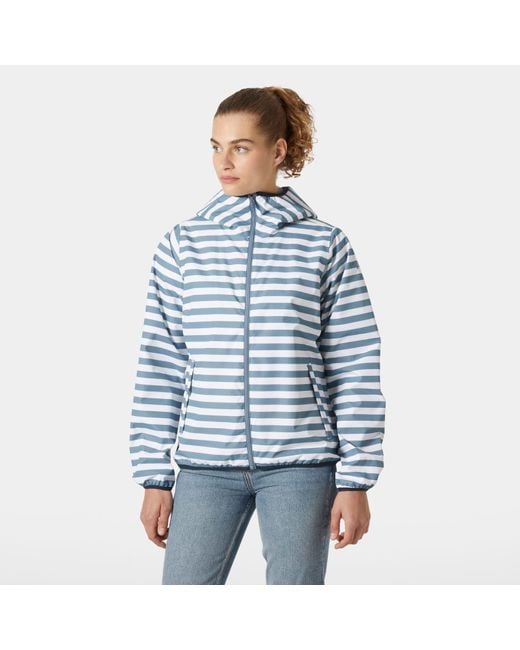 Helly Hansen Blue Graphic Rain Jacket
