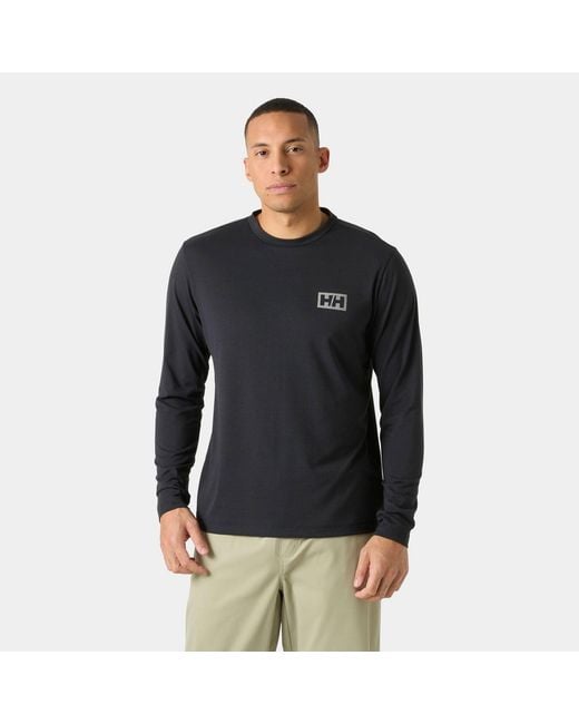 Helly Hansen Black Skog Graphic Long Sleeve Tee for men