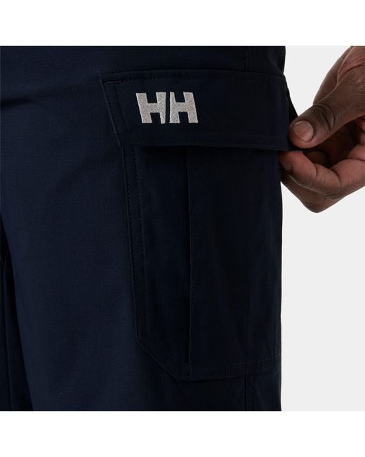 Helly Hansen Blue Quick-Dry Cargo Shorts 11" for men