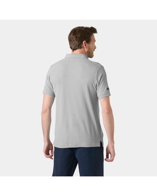 Helly Hansen Gray Crewline Quick-Dry Performance Polo for men