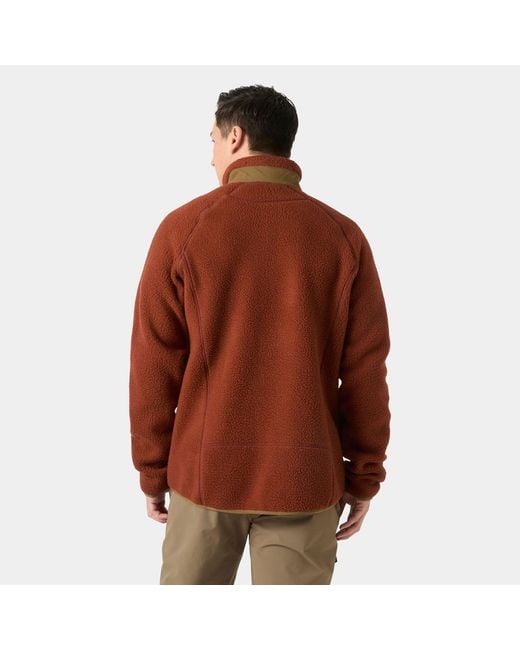 Helly Hansen Brown Panorama Pile Fleece Block Jacket for men